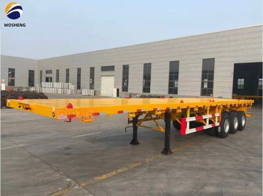 3 4 5 Ejes 20FT 40FT Semirremolque con peso 20T-80T 20FT Semirremolque de cama plana