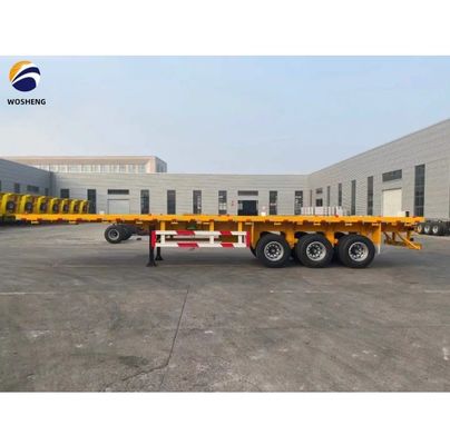 3 4 5 Ejes 20FT 40FT Semirremolque con peso 20T-80T 20FT Semirremolque de cama plana