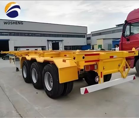 Carga útil máxima 30000 kg Acero 2 Ejes 3 Ejes 20FT 40FT Contenedor Chasis Esqueleto Semirremolque