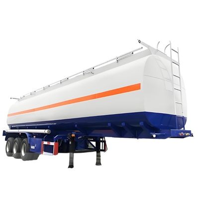 Acero al carbono 42cbm Fuel Tanker Semi remolque con carga útil máxima 30000 kg