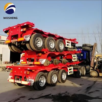 Transporte de contenedores 3 Ejes Chasis de contenedores 20FT 40FT Esqueleto Semirremolque para camión