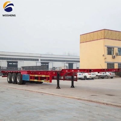 Transporte de contenedores 3 Ejes Chasis de contenedores 20FT 40FT Esqueleto Semirremolque para camión