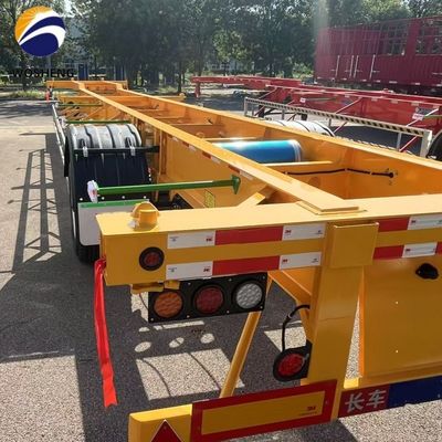 20/40/45 pies Chasis de transporte de contenedores Semirremolque Esqueleto de acero