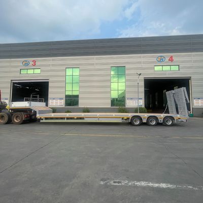 13000x3000x3300mm 60 toneladas de transporte de carga pesada personalizado 3 ejes semirremolque de niño de cama baja