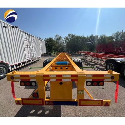 12R22.5*12pcs Pneumático 1/2 Ejes 20/40/45/48 pies Esqueleto de acero Semirremolque para transporte de camiones en contenedores