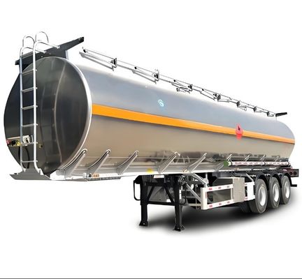 Venta directa de tanque de combustible de acero inoxidable de 42cbm Semi remolque con tren de aterrizaje de 28 toneladas