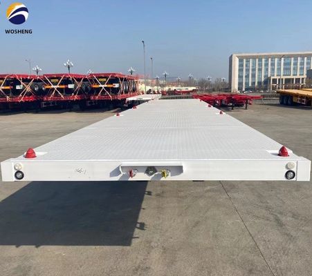 3 Ejes 4 Ejes Contenedor Camión de cama plana Semirremolque para el transporte de contenedores de 20 pies 40 pies