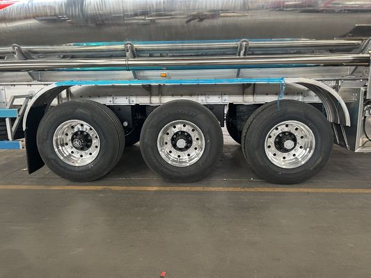 Venta directa de tanque de combustible de acero inoxidable de 42cbm Semi remolque con tren de aterrizaje de 28 toneladas