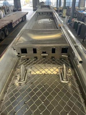 Venta directa de tanque de combustible de acero inoxidable de 42cbm Semi remolque con tren de aterrizaje de 28 toneladas