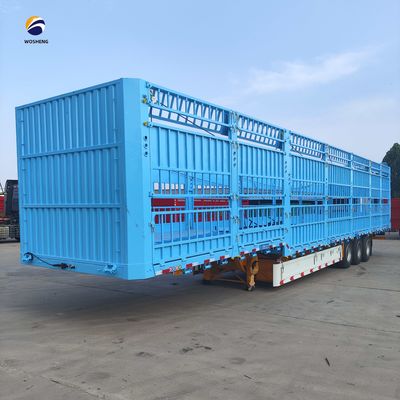 Semi remolque de cerca de 20 a 50 toneladas para ganado de vacuno de Wosheng
