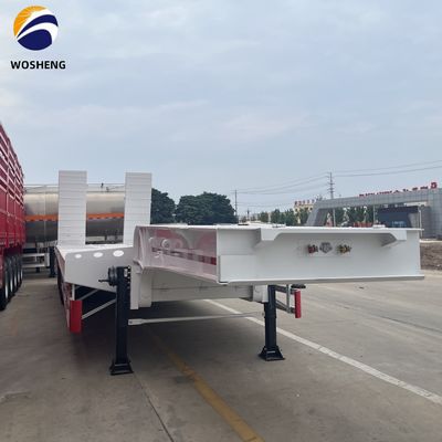 Semiremolque de 3 ejes de lecho bajo para el transporte de maquinaria pesada 13000x3000x3300mm