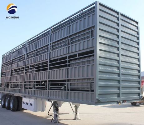 3 ejes 20-60tones Semi remolque con cerca alta con SAF dos velocidades 28t Heavy Duty tren de aterrizaje
