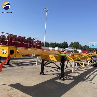 12400x2500x1550mm Tractor de aterrizaje pesado de 28 t Semiremolque esqueleto para transporte de contenedores