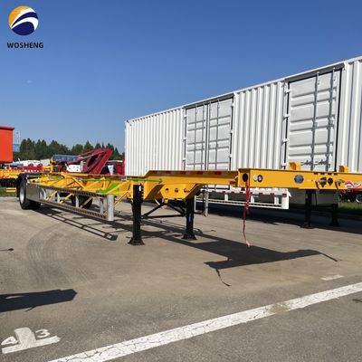 12400x2500x1550mm Tractor de aterrizaje pesado de 28 t Semiremolque esqueleto para transporte de contenedores