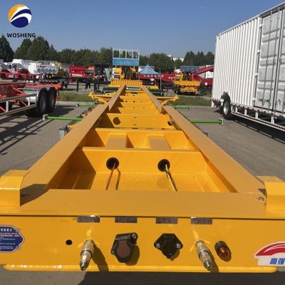 12400x2500x1550mm Tractor de aterrizaje pesado de 28 t Semiremolque esqueleto para transporte de contenedores