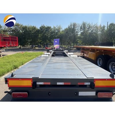 4 Ejes Contenedor de envío Remolque esqueleto para el transporte de contenedores de color personalizado
