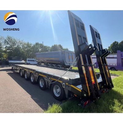 Semiremolque de 80 100 120 toneladas con carga baja y baja con altura personalizable