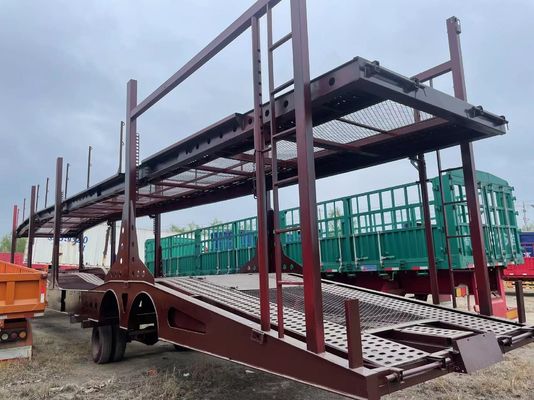 Suspensión mecánica de 2 ejes para transporte de vehículos Semirremolque para transporte de vehículos