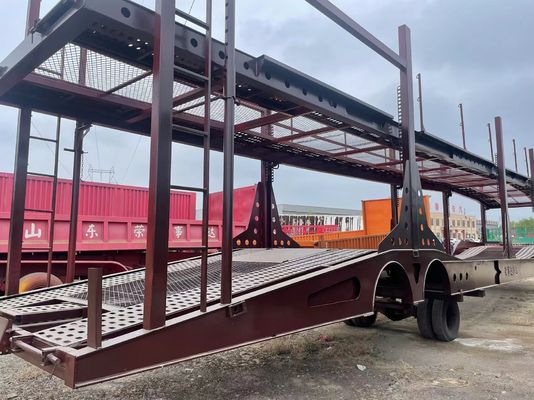 Suspensión mecánica de 2 ejes para transporte de vehículos Semirremolque para transporte de vehículos