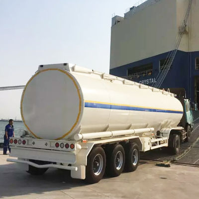 3 Ejes Cemento de aleación de aluminio Tanque neumático Semirremolque Cisterna de combustible Camión remolque