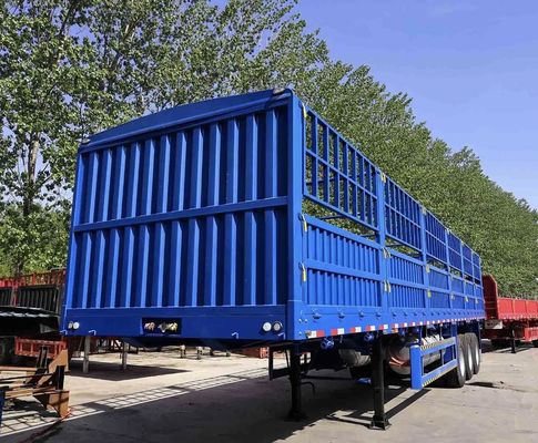 Mejor remolque de carretillas de cerca de materiales de acero de 40-80 toneladas para el transporte de animales y carga