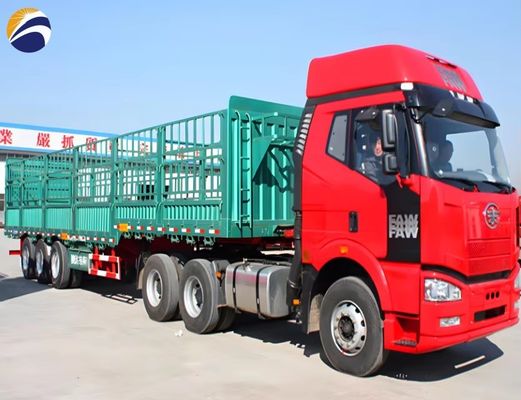 Semirremolque de 3/4 ejes con capacidad de carga de 30-80 toneladas para el transporte de carga y ganado