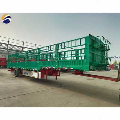Semirremolque de 3/4 ejes con capacidad de carga de 30-80 toneladas para el transporte de carga y ganado