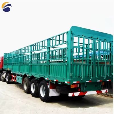 Semirremolque de 3/4 ejes con capacidad de carga de 30-80 toneladas para el transporte de carga y ganado