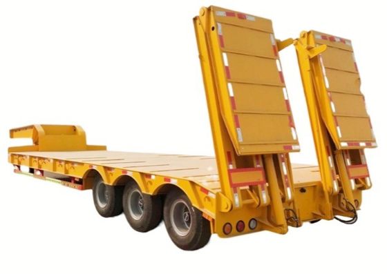 60 toneladas 2 &quot;/ 3.5&quot; JOST King Pin 3 Eje Lowboy Cargador Semi remolque de cama baja para trabajo pesado