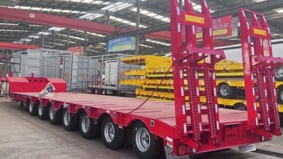 Cargador de semirremolque de acero plano personalizable para el transporte de equipos pesados
