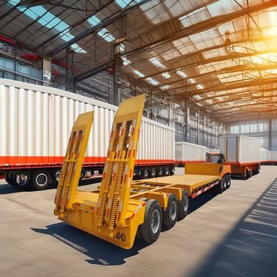 Cargador de semirremolque de acero plano personalizable para el transporte de equipos pesados