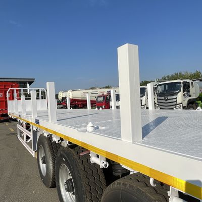 12500x2500x1600-3100mm 3-4 Ejes Fuwa Ejes Semirremolque de cama plana Apto para contenedores