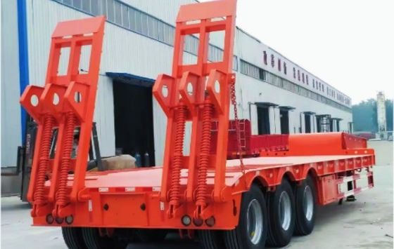 Sistema de freno de doble línea 40T-100T Remolque de contenedores de acero para transporte de carga pesada