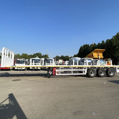 12500x2500x1600-3100mm 3-4 Ejes Fuwa Ejes Semirremolque de cama plana Apto para contenedores