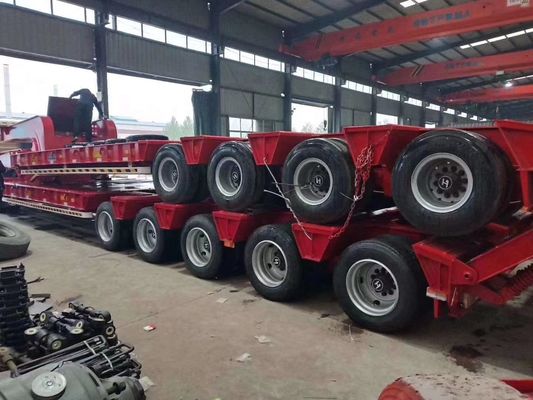 Sistema de freno de doble línea 40T-100T Remolque de contenedores de acero para transporte de carga pesada