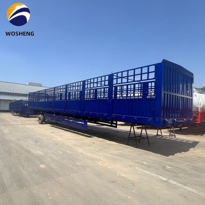 12400x2500x3650mm Acero 3 Ejes 4 Ejes Cercas Camión Semirremolque para en varios colores