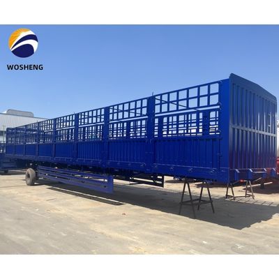 12400x2500x3650mm Acero 3 Ejes 4 Ejes Cercas Camión Semirremolque para en varios colores