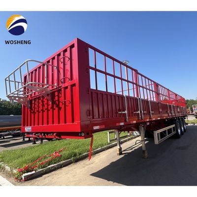 12400x2500x3650mm Acero 3 Ejes 4 Ejes Cercas Camión Semirremolque para en varios colores