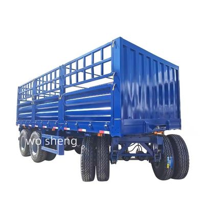 Acero 2/3 Ejes 10-30 toneladas de remolque de cama plana con estaca de cerca y sistema de frenos T30/30