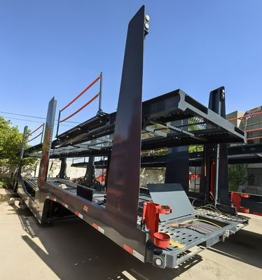 Recarga hidráulica de dos pisos Vehículo automotriz SUV Camión transportador Camión semirremolque para automóviles