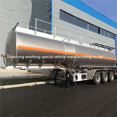 45CBM Cisterna de acero al carbono acero inoxidable de aluminio Semi remolque Cisterna de aceite de combustible Semi remolque Cisterna de líquido