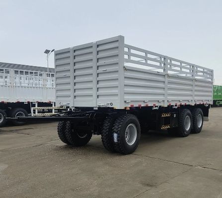 3 Eje de tracción remolcando Dolly Full Truck Trailer con cerco de estaca de la solicitud del cliente