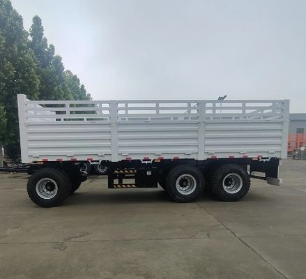 3 Eje de tracción remolcando Dolly Full Truck Trailer con cerco de estaca de la solicitud del cliente