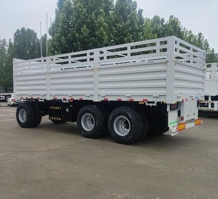 3 Eje de tracción remolcando Dolly Full Truck Trailer con cerco de estaca de la solicitud del cliente