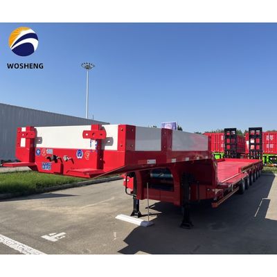 30-150tones camión remolque semirremolque cama baja semirremolque para equipos de trabajo pesado