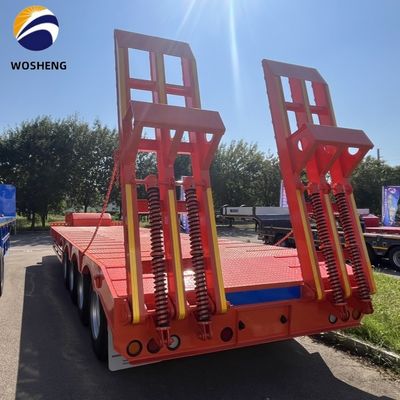 9.0-22.5 Rim 3 Axle 60T camión de cama baja semirremolque para equipos pesados