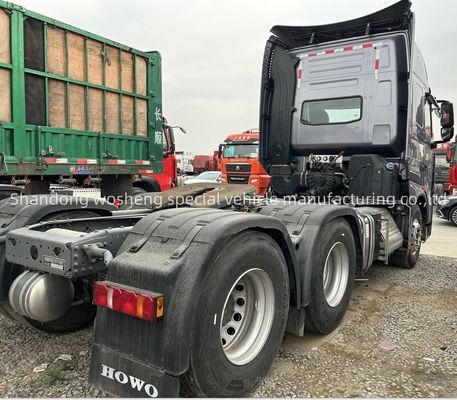 Sinotruk de acero Usado 6x4 Dirección izquierda Howo 371 375 Tractor camión diesel combustible manual Motor Weichai