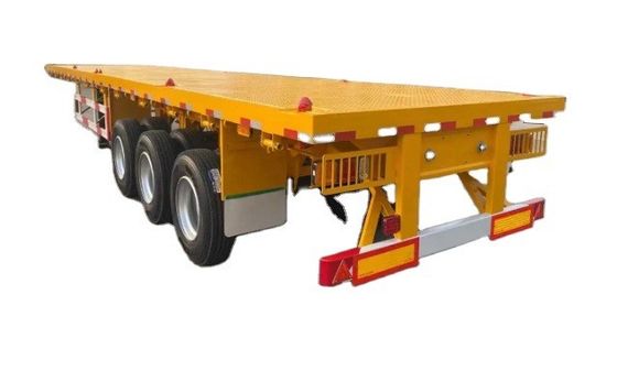 Semi-remolque para transporte de contenedores de 3 ejes 4 ejes 20 pies 40 pies 45 pies remolque de camión de cama plana