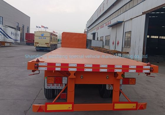 4 ejes 40 pies remolque de transporte pesado con 90 w mm * 13 espesor mm * 10 capa de primavera de hojas
