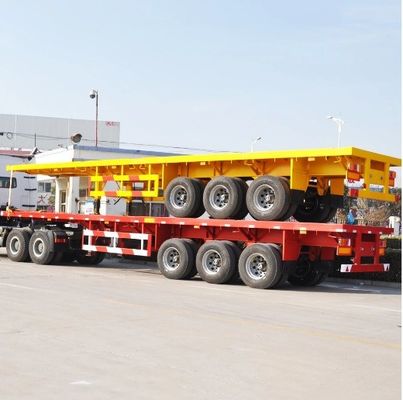 4 ejes 40 pies remolque de transporte pesado con 90 w mm * 13 espesor mm * 10 capa de primavera de hojas